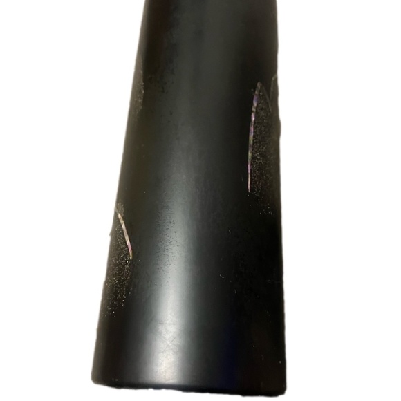 RARE SET OF 2 HOLLYWOOD REGENCY BLACK LAQUER MOTHER OF PEARL INLAY TABLE LAMP - Picture 12 of 16